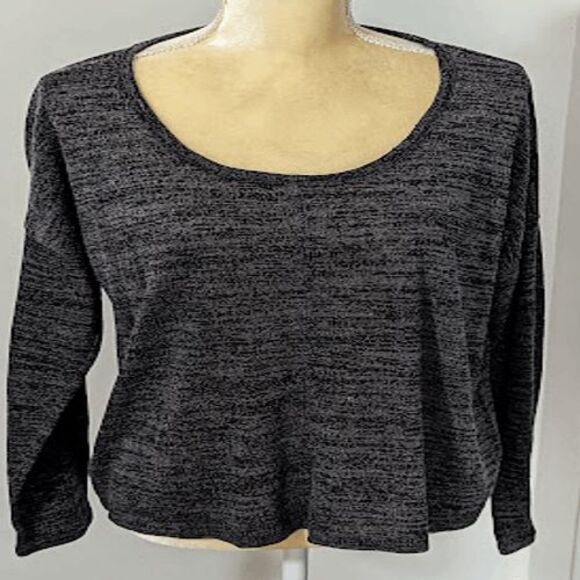 Old Navy heather gray scoop neck long sleeve lightweight sweater L - Picture 1 of 5